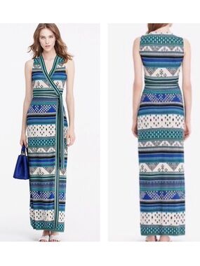 Diane Von Furstenberg New Yahzi Long Maxi Wrap Dress Sz 0 DVF